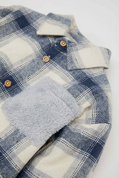 DeFacto Baby Boy Flannel Checkered Long Sleeve Shirt D5243A524Wn