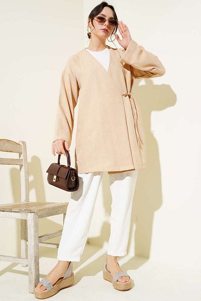 VOLT CLOTHİNG Seitlich gebundener Kimono für Damen