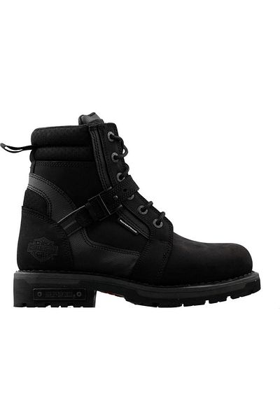 Harley Davidson 025m 100697   Franco Wp - Black Nubuck Genuine Men's Leather