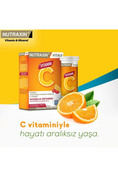 Nutraxin Vitamin C 28 Çiğneme Tableti