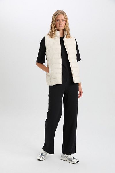 DeFacto Seasonal Puffer Vest with Stand Collar and Quilted Zipper - A0975Ax25Sp
