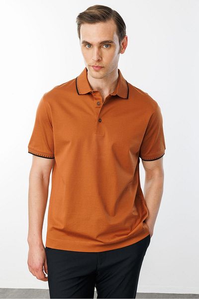 Desen Triko Ανδρικό μπλουζάκι Polo Tile Mercerized γιακά