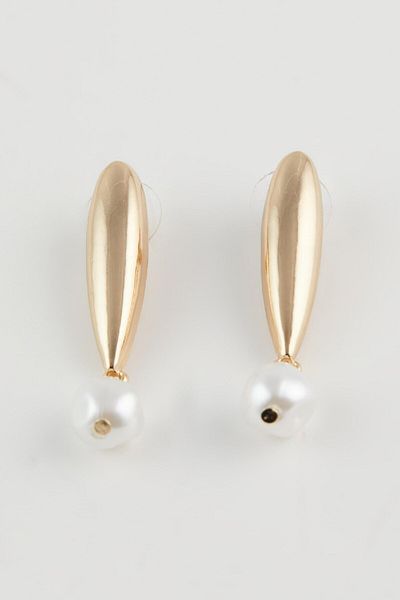 DeFacto Gold Pearl Women's Earrings - D6384Axns