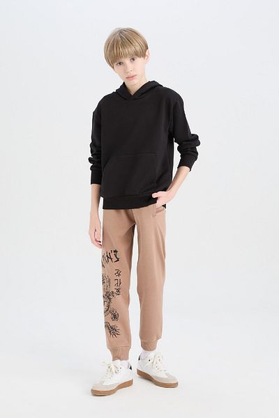 DeFacto Αγόρια - Χοντρό Jogger Sweatpants με ελαστική μέση και τσέπες D5683A824WN