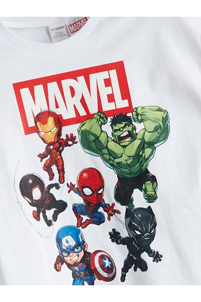 LC Waikiki Tricou alb pentru băiat cu imprimeu Spider-Man -AKRSTORE-