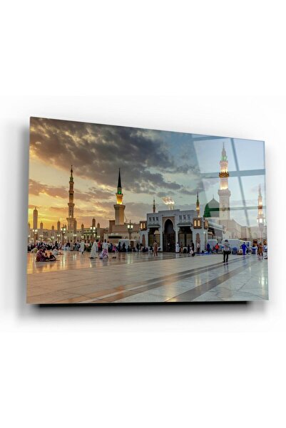 Genel Markalar Medine Temalı Modern UV Dijital Baskı Dekoratif Cam Tablo