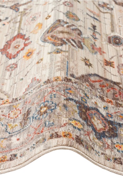 Turkrugs Vintage Boho Tarzı Krem Zeminli El dokuma Desenli Halı - Zarif ve Şık Mekanlar İçin Kusursuz Seçim