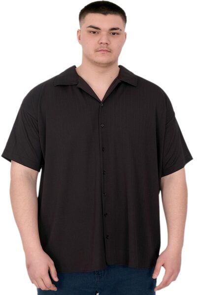 ModeXL Cămașă pentru bărbați Mode XL, mărime mare, cu model în dungi cu guler...