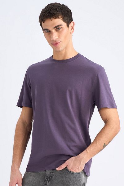DeFacto 100 % Baumwolle Neues Basic-T-Shirt mit Rundhalsausschnitt und normaler Passform, einfarbig, kurzärmelig V7699az25sp