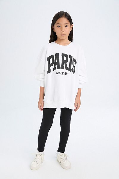 DeFacto Girl's 2 Piece Set Printed Sweatshirt Long Leggings D6453A8Ns