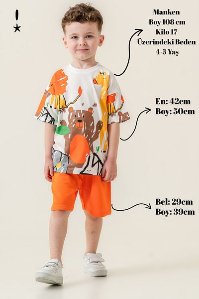 Beniizle Printed Boy's Summer Suit