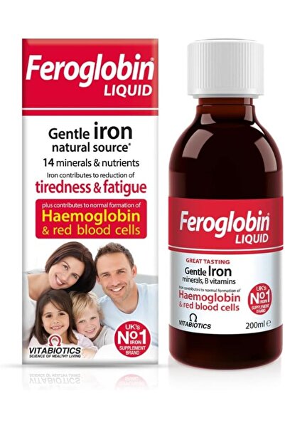 Feroglobin فيتابيوتكس فيروجلوبين ب12 سائل، 200 مل