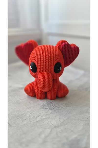 CESTOPİENO Elephant Decor Cake Ornament with Heart in Ear - Mini Gift Ornament
