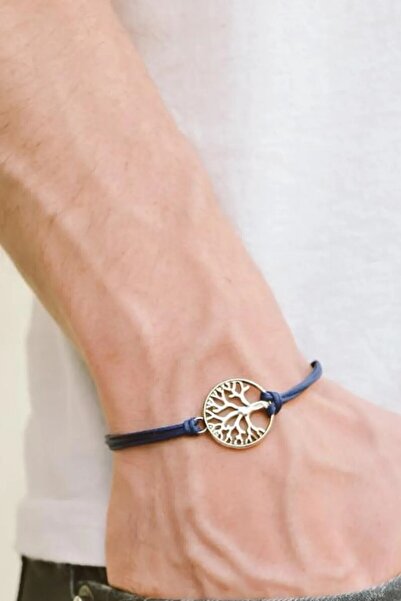 bygüneşaccessories Altın Kaplama Nota Figürlü Saks Mavisi Ip Bileklik