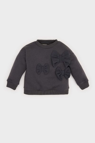 DeFacto Baby Girl Crew Neck Bow Sweatshirt D6267A524Wn