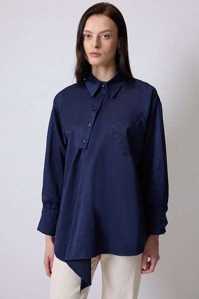 Touché Privé Asymmetrical Poplin Tunic
