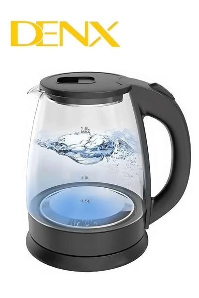 Primo Denx Electric glass kettle, 1.8 liter capacity, 1500 watts DX2006