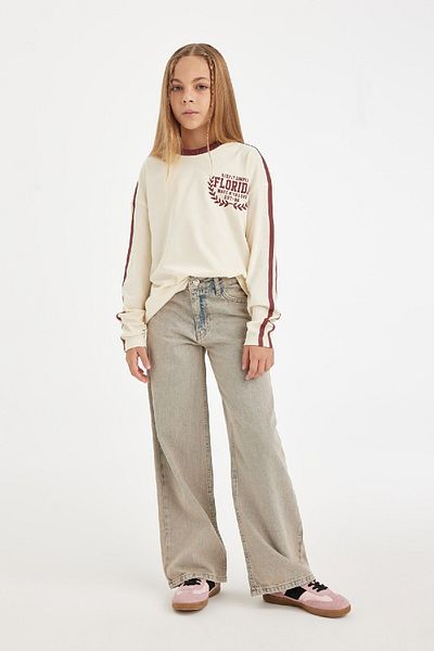 DeFacto Pantaloni Jeans Fete Albastru Deschis D7178a824wn