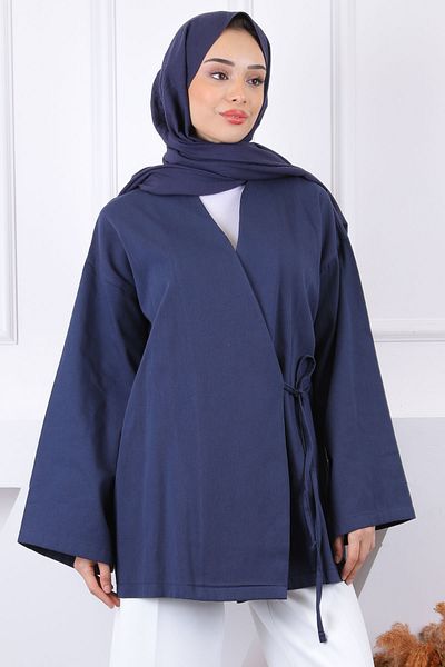 İmajButik Κιμονό με γραβάτα Navy Blue Cross