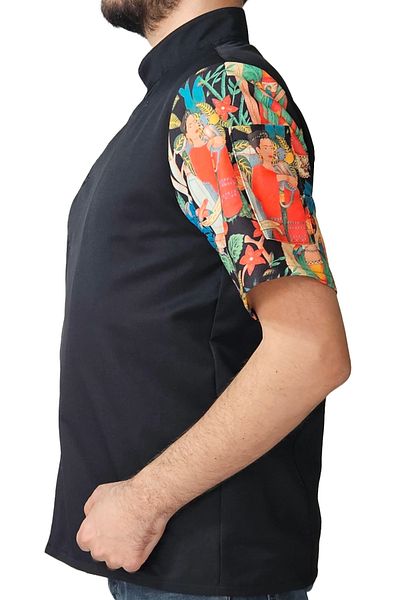 Ant Rotagrup Üniforma ve İş Elbiseleri Unisex Chef Jacket - Patterned Uncit Short Sleeve Summer Chef Kitchen Table