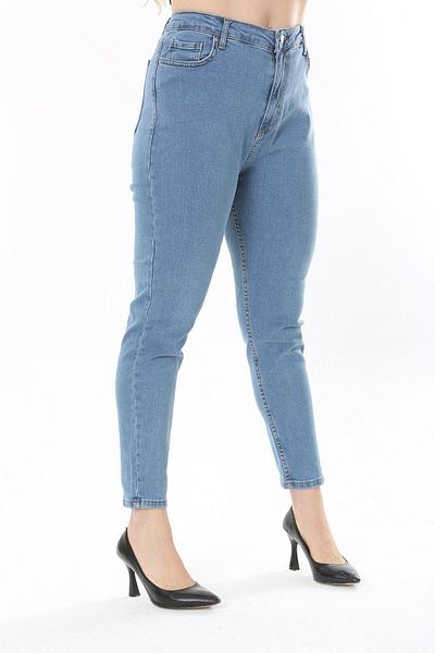 Şans Blugi cu talie înaltă Lycra Blue - Skinny Leg 65N38098