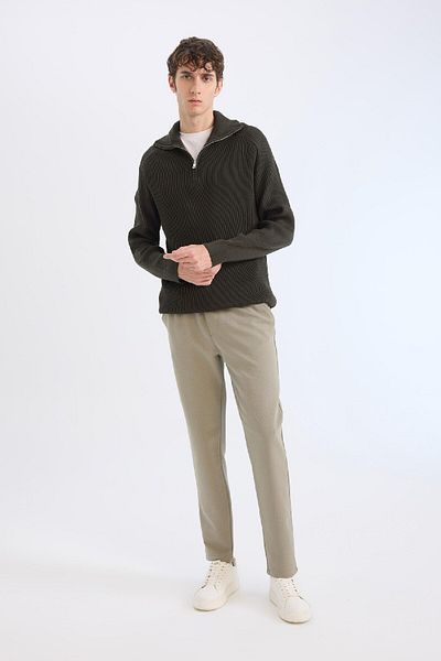 DeFacto Basic Jogger Pants - Straight Waist, Lace-Up Pocket, Straight Leg C6022Ax25Sp