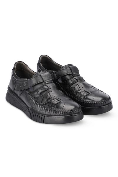 Forelli 71661-H Pedro Black Ανδρικά παπούτσια από γνήσιο δέρμα