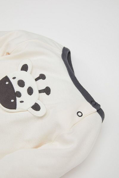 DeFacto Newborn Baby Boy Embroidered Long Sleeve Bodysuit - D4135A524Wn