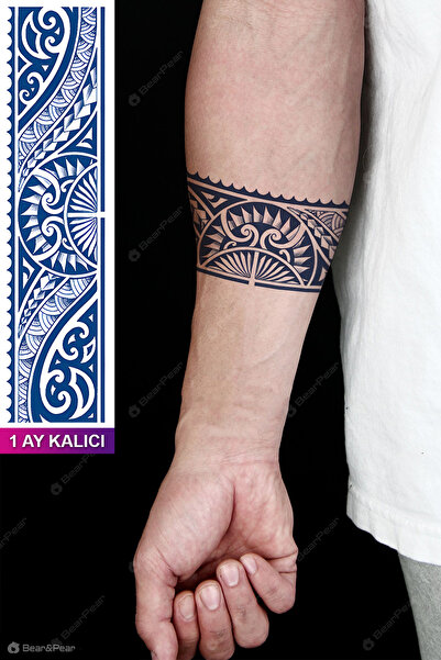BP Tattoo 1 Ay Kalıcı Şerit Dövme Kol Dövmesi Bacak Dövmesi Bilek Dövmesi