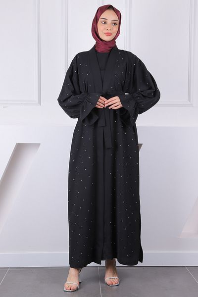 İmajButik Μαύρη ζωσμένη πέτρα Abaya