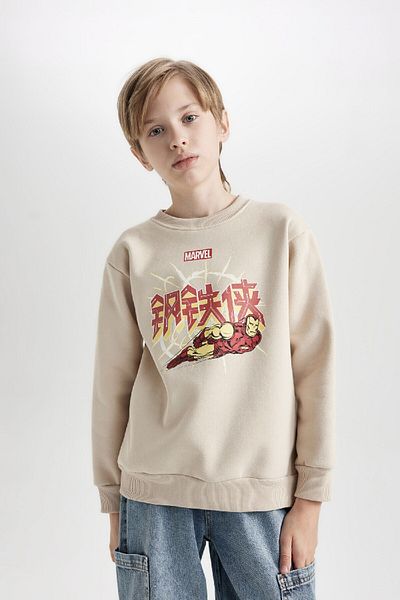 DeFacto Αγόρι Marvel Comics Crew Neck Χοντρό φούτερ D6741a824wn