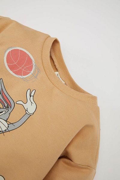 DeFacto Baby Boy Space Jam Crew με λαιμόκοψη μαλακό γούνινο φούτερ D4605a524au