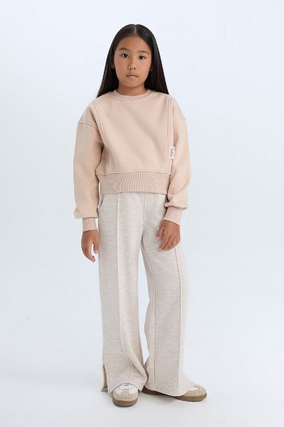 DeFacto Girl's Wide Leg Elastic Waist Sweatpants D6480A8Ns