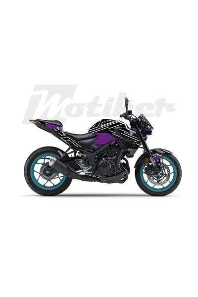 Motiker Yamaha MT-25 K'night Model Parçalı Motosiklet Kaplama Sticker Etiket ...