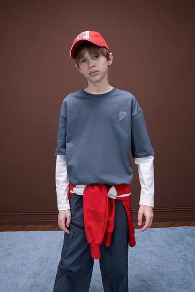 DeFacto Boy Oversize Wide Fit Crew Neck Printed Long Sleeve T-Shirt D8488A825Sp
