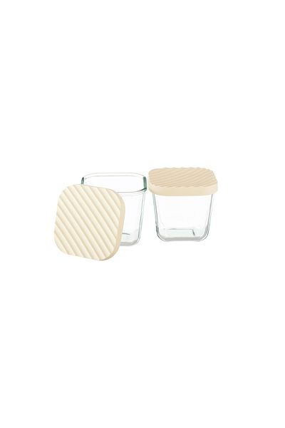 Dania 2-Piece Glass Food Storage Container Set with Microwaveable Plastic Lid