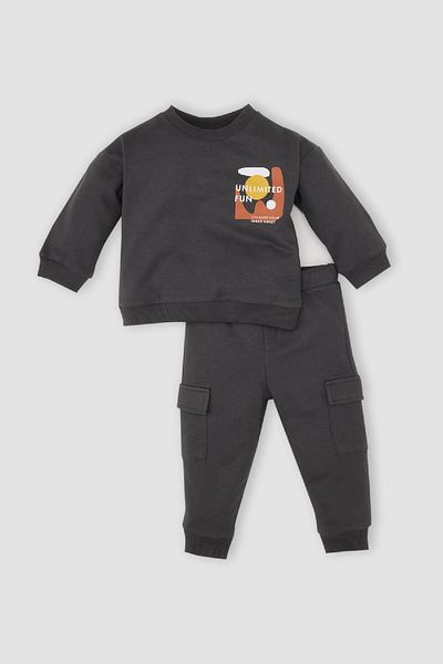 DeFacto Baby Boy 2L комплект: баджум и суичър, банери за товар и безопасност