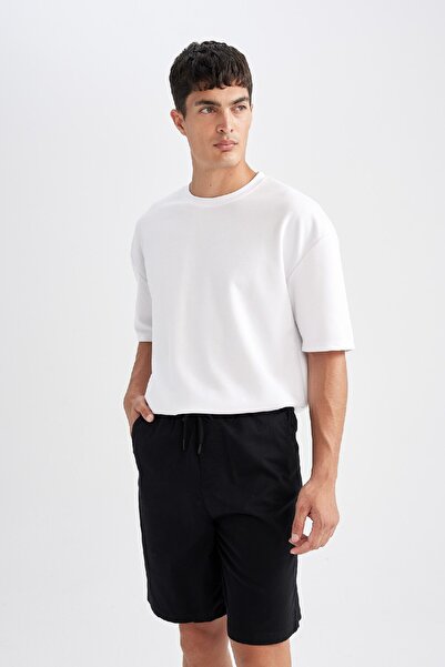 DeFacto Relax Fit Pamuklu Bermuda Şort D7917ax24sm
