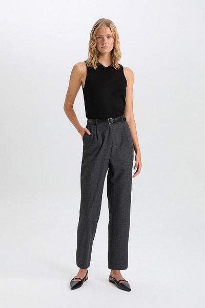 DeFacto Wide Leg Winter Pants High Waist Straight Leg D6877Ax24Au