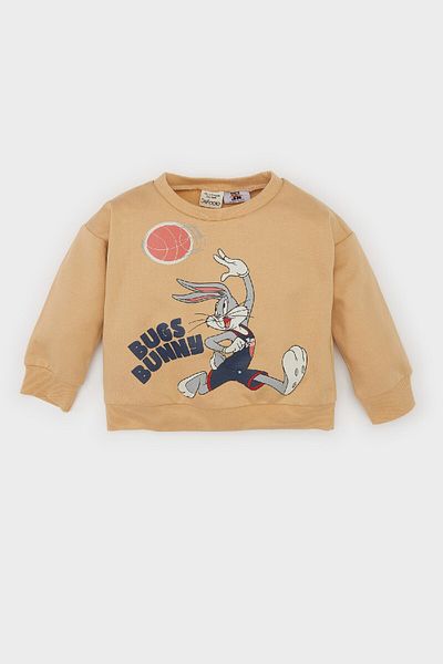 DeFacto Baby Boy Space Jam Crew με λαιμόκοψη μαλακό γούνινο φούτερ D4605a524au