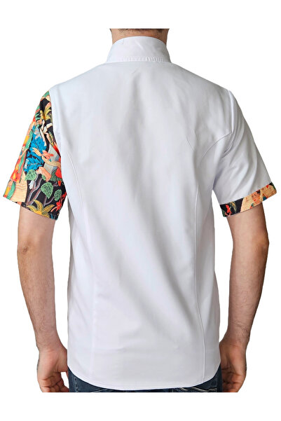 Ant Rotagrup Üniforma ve İş Elbiseleri Unisex Chef Jacket - Patterned Uncit Short Sleeve Summer Chef Kitchen Table