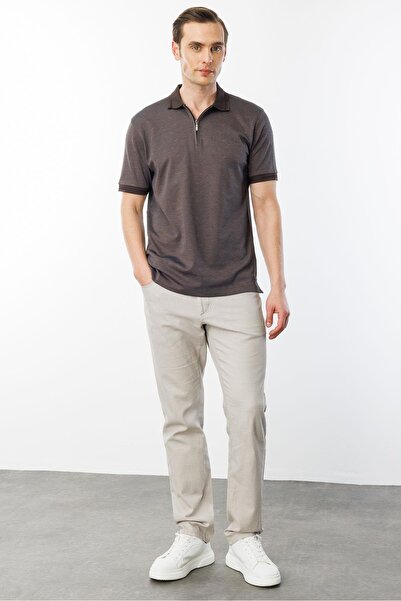 Desen Triko Ανδρικό μπλουζάκι Jacquard με φερμουάρ