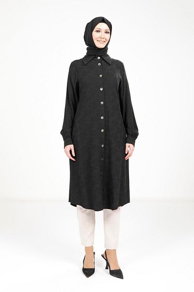 Beyza Black Color Hijab Tunic 9375