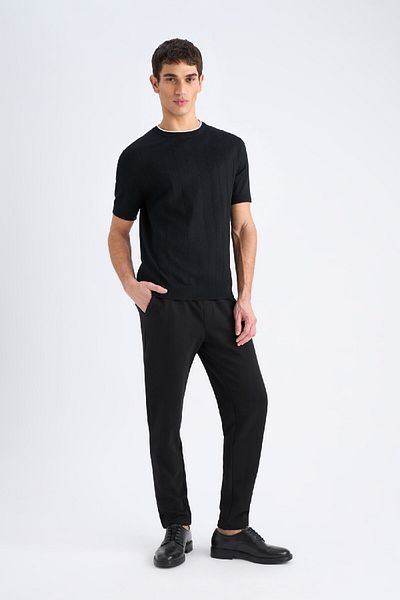 DeFacto Basic Jogger Kalhoty – rovný pas, šněrovací kapsa, rovná noha C6022Ax25Sp