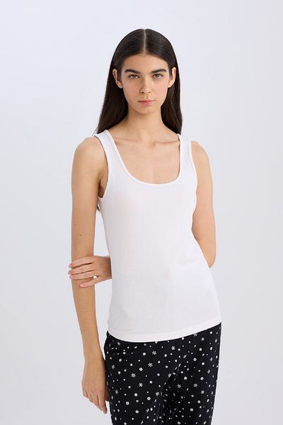 DeFacto Baumwoll-Tanktop mit normaler Passform – Fall In Love R9041az25sp