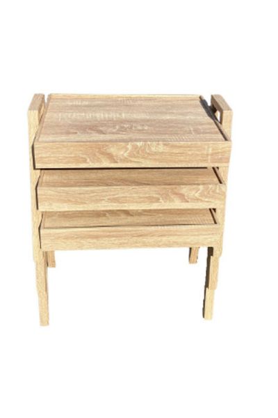 ROYAL ROSE 3-Piece Coffee and Tea Table Set, Beige, 50 x 35 x 41 cm