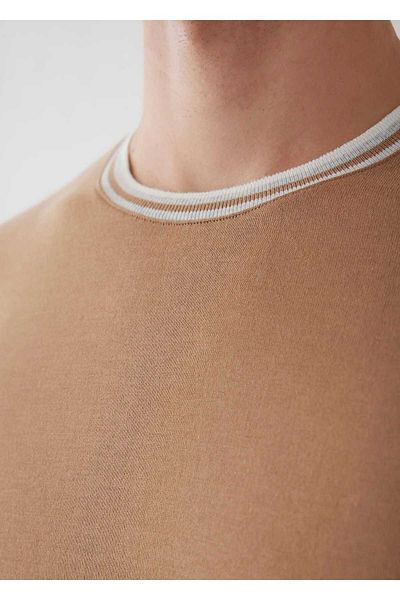 Boris Becker Λεπτομερή πλεκτά Alfriston Camel Color Stripe
