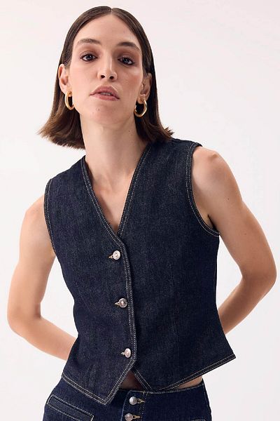 DeFacto Knopf-Blazer-Jeansweste D5820ax24wn