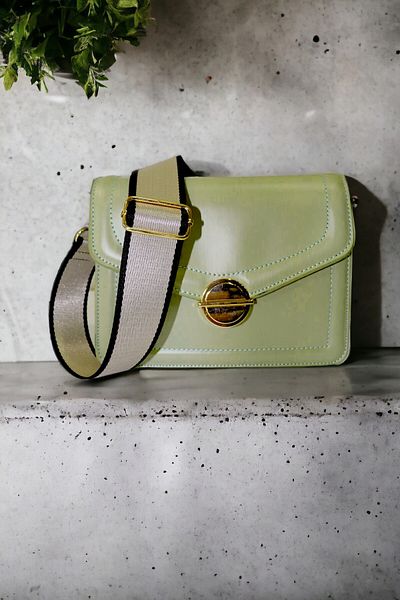 HFKY Geanta de umar model Green Box. Geantă Crossbody verde ulei.ry223