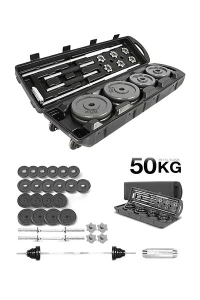 Cady One 50kg Adjustable Chrome Dumbbell Set Includes Fitness Storage Bag